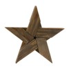 Melrose International Pine Wood Star Decor (Set of 2)