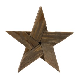Melrose International Pine Wood Star Decor (Set of 2)