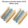 DollaTek 1280Pcs 64 Values Resistor Kit, 1 Ohm-10M Ohm 1/4W