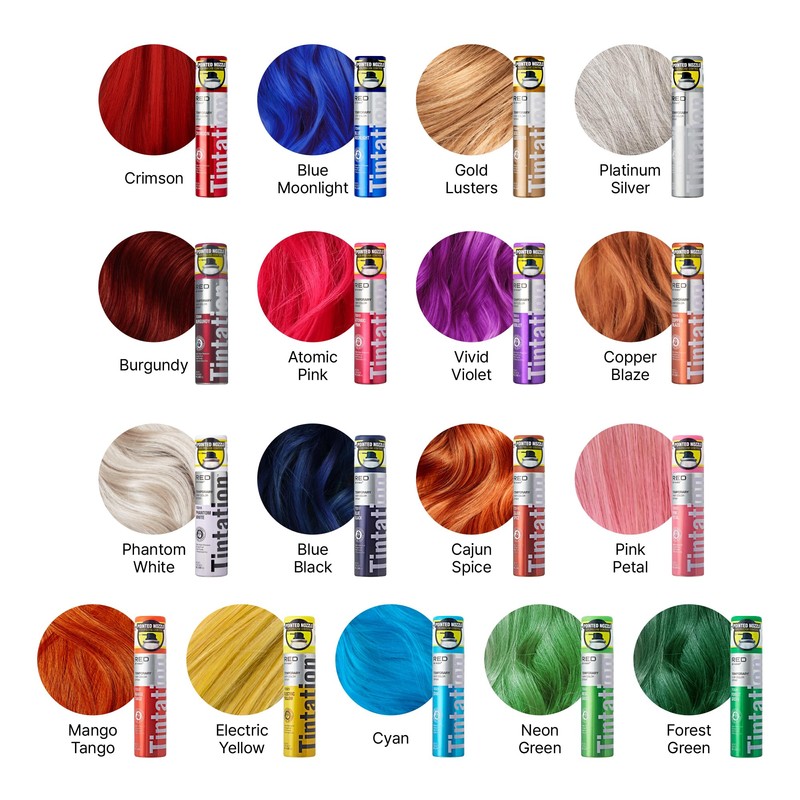 Red by Kiss Tintation Temporary Hair Color Spray 2.82oz, Quick-Dry