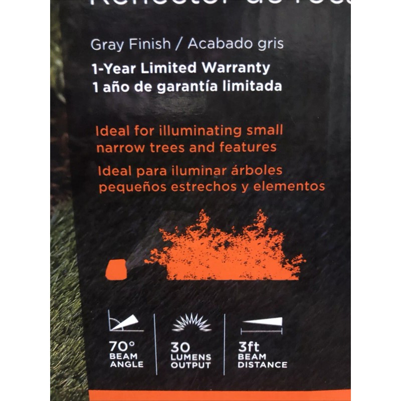Portfolio Landscape Rock Flood Light LED 0688514 Gray Finish Solar