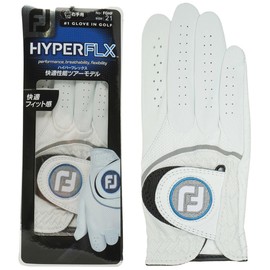 FootJoy Hyperflex Golf Gloves, White, 8.3 inches (21 cm), white