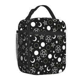 Ujkrvesj Moon Star Lunch Bag for Women Men Reusable Cooler Insulated Lunch Box Insulated Lunchbox Tote Bag for Office Work Picnic Hiking