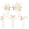 CABODYALS Pack of 5 Hair Pins with Acrylic Flowers and