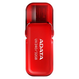 ADATA 32 GB Memoria Flash USB 2.0 con Tapa Retráctil Color Rojo (Modelo UV240)