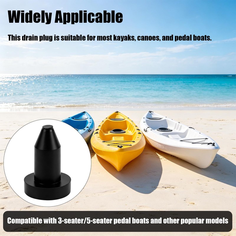 Sinbana 12pcs 1/2" Kayak Drain Plugs, Push-in Scupper Plugs for