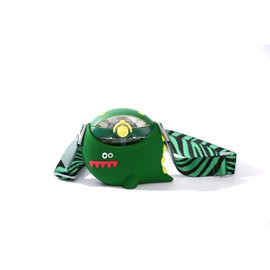 Cocosmile Dinosaur Round Kids Water Bottle with Removable Sleeve - Easy Open Button, Carrying Lanyard - Tritan Plastic Water Bottle Ideal for School Boys Girls, BPA Free Kids Cup (With Straw)