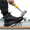 NUOBESTY Safety Shoe Covers, Anti-Smash Leather Overshoes with Slip-Resistant Sole,