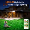 intelamp Solar Lights Outdoor, 3 Head Solar Motion Sensor Lights