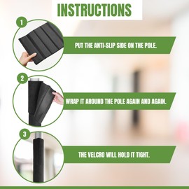 Hudson Comfort Basement Pole Wrap - Garage Pole Padding with Anti Slip Fabric - Strong Hook and Loop for A Tight Wrap - Round Column Wrap 10mm Foam - 12x24 Inches (4 Pack) - 4 Feet of Protection