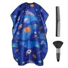 AYBUY Kids Hairdressing Gown Barbers Cape, Blue Space Cutting Gowns
