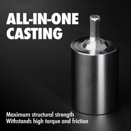 1/2" Full-Metal Copper Pipe Cleaner, 1.8" Extended Tube Cleaning Brush for Drill with Replaceable Brushes, for Professional Plumbers and Industrial Purposes