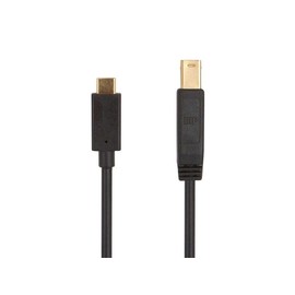 Monoprice USB 3.0 Type-C to Type-B Cable - 6 Feet - Black, Compatible External Hard Drive, MacBook Pro, Docking Station - Select Series, 1 Count (Pack of 1)