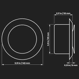 Repa Market ø4" Inch White Steel Air Supply Diffuser - Adjustable Valve for Optimal Airflow - Quiet Air Intake - Exhaust Ventilation - Round Ducting Terminations - Curved Opening - Classic Design