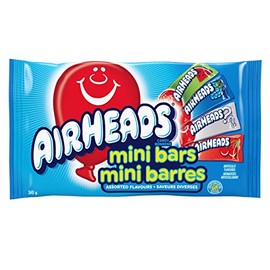 Airheads Candy Mini Bars - Assorted Flavours - 340g Laydown Bag
