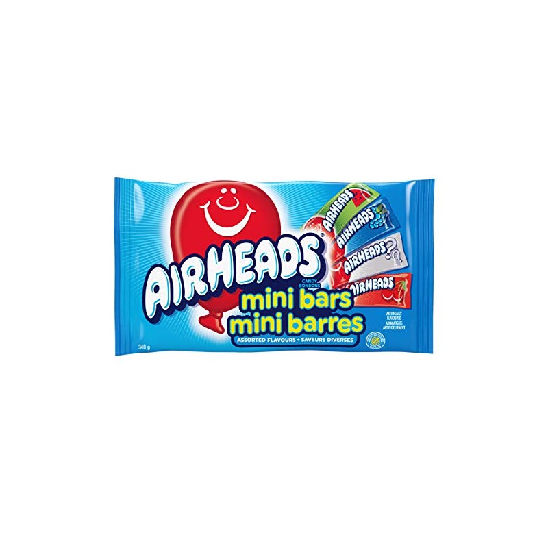 Airheads Candy Mini Bars - Assorted Flavours - 340g Laydown