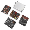 ZERNEIL NEW 187pcs Trolley Case Tool Box Set Silver, Carbon