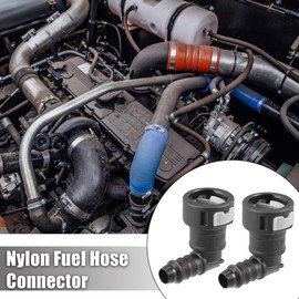X AUTOHAUX 2 x Fuel Line Quick Release 90 Degree Fuel Line Connector Hose Coupling for 12 mm to 1/2 Inch Nylon Pipe