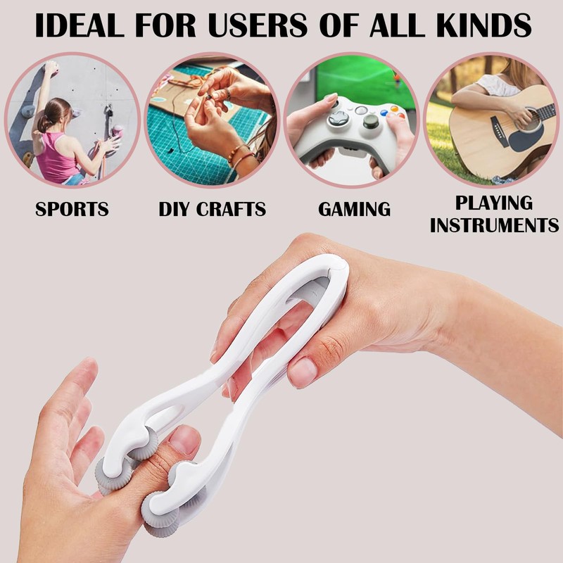 NICEIN 2 Stück Hand-und Fingermassagegerät, Double Roller Handmassagegerät, Finger Massageringe,