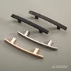 Alzassbg 10 Pack Matt Black Cabinet Pulls, 3 Inch(76mm) Hole