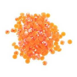 KONTONTY 1000pcs Jelly Orange for Crafts Resin Gems for Mugs Tumblers Nail Art and DIY Decor Durable and Easy to Apply for Unique Designs