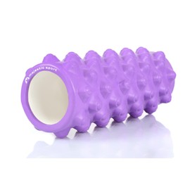 MAJESTIC SPORT Massage Roller with Protrusions General Training Gymnastics Posture Correction Rehabilitation Relaxation Massage 33 x 14 cm Purple