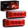 Nilight - TL-32 2PCS 3.9Inch 3 LED Truck Trailer Red