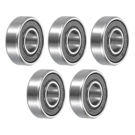 sourcing map 5pcs 698-2RS Miniature Deep Groove Ball Bearings 8x19x6mm Double Sealed Bearings for Electric Motor, Home Appliances, Garden Machinery, P6 (ABEC 3)