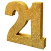 Number 21 Glitter Table Decoration Gold