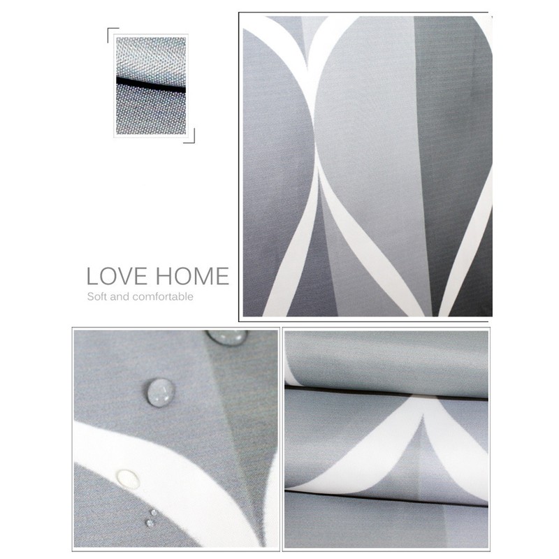 Polyester Waterproof Shower Curtain Abstract Geometric Shower Curtain Modern Luxury