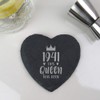eBuyGB Drinks Mat, Placemat Engraved Heart Coaster-1941 This Queen was