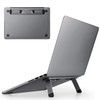 Elecom PCA-LTSFAGY Laptop Stand, Foldable, Mountable, Lightweight, Compact, Compatible with