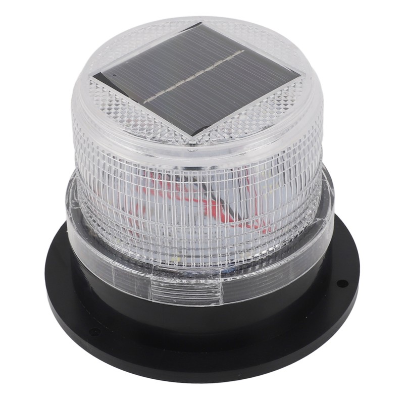 Solar Beacon Light Caution Light 8 LED Dusk to Dawn