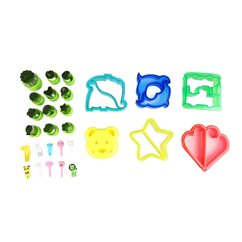 6PCS Sandwich Cutters 12PCS Cookie Vegetable Fruit Cutter Shapes Set
