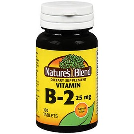 Nature's Blend Vitamin B-2 25 mg 100 Tablets