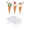 Ice Cream Cone Holder Stand, 16 Holes Stainless Steel Cupcake