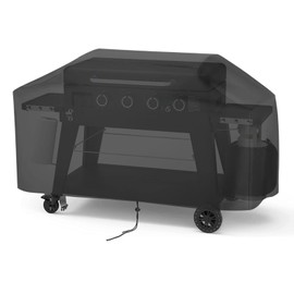 Andacar Heavy Duty Griddle Cover for Pit Boss 4-Burner Ultimate Griddle, Waterproof Black