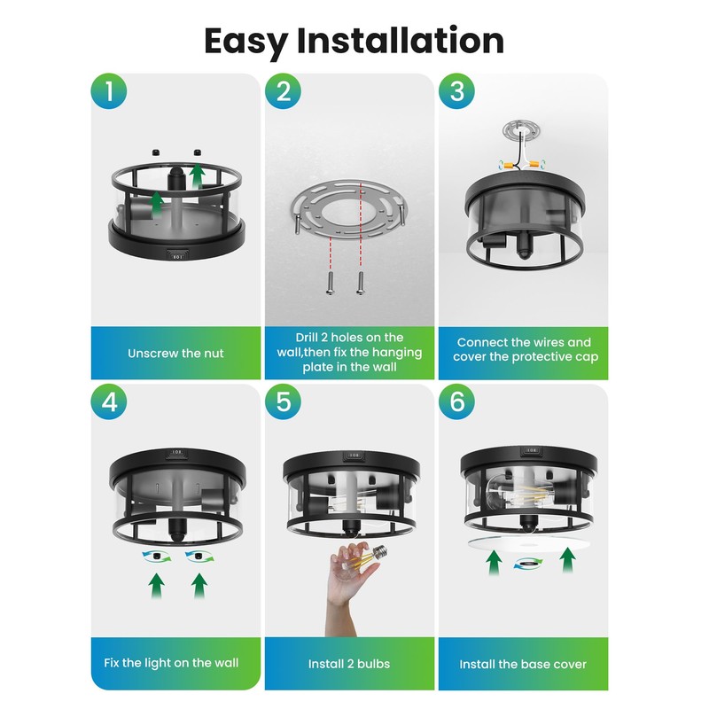Outdoor Ceiling Light with Motion Sensor 9.3in - Porch Lights
