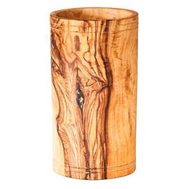 Utensil Holder Olive Wood Approx. Height 16 cm Cutlery Holder Kitchen Utensil Spoon Holder Wood Natural Olive Unique Kitchen Decoration