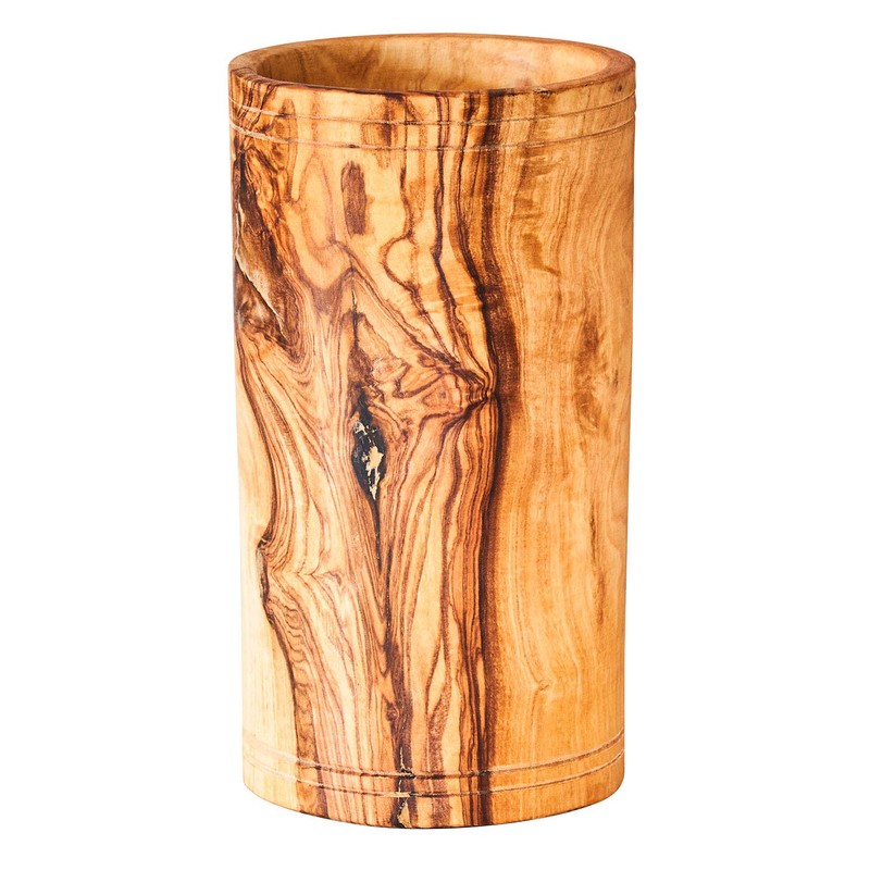 Utensil Holder Olive Wood Approx. Height 16 cm Cutlery Holder