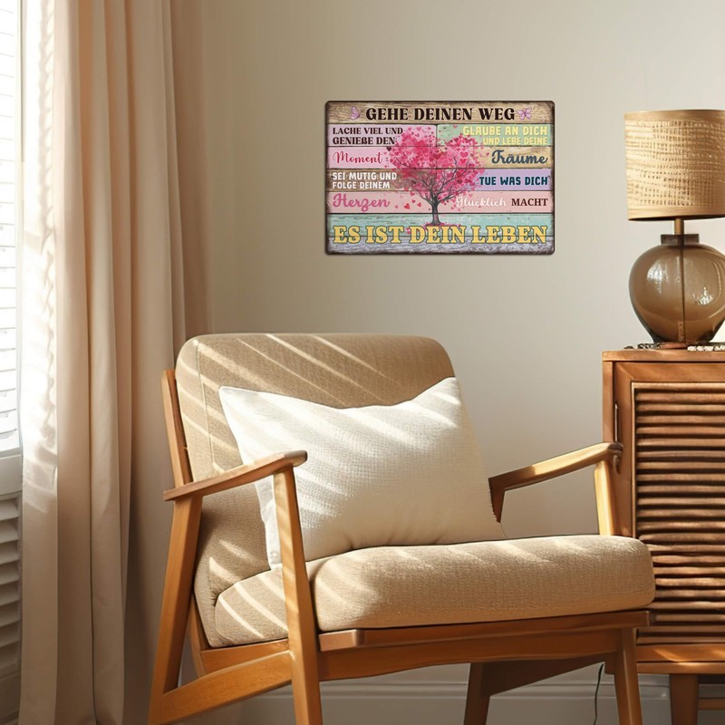 Putuo Decor Tin Sign - Gehe deinen Weg - Motivational