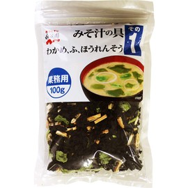 Ingredients that one of Nagatanien miso soup for business (seaweed, Fall, spinach) 100g