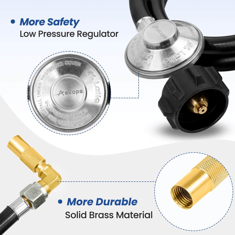 Aekops 5 FT Propane Adapter Hose with Regulator for Blackstone