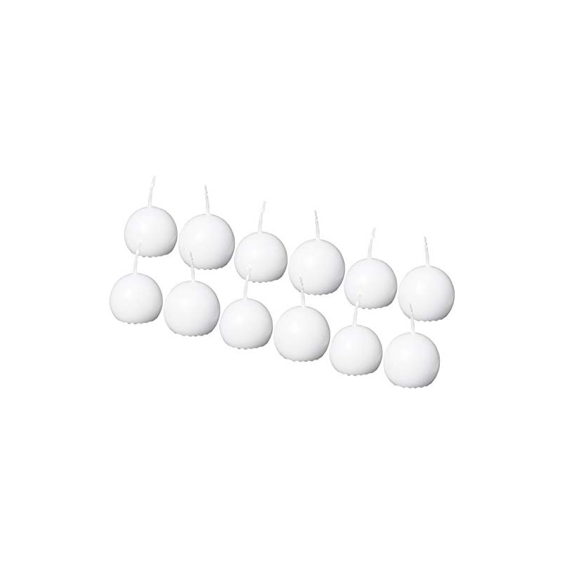 Biedermann 12 Small Ball Candles, White