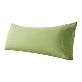 WhatsBedding Body Pillow Cover Cotton Fabric, Long Pillowcase Breathable & Skin-Friendly, Envelope Closure - Sage Green (20x54 inch)