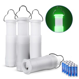 Kunhe 4 Pack 2-in-1 Glow in The Dark Mini Lantern Flashlight for Kids 3*AAA Small Tent Light 3 Mode Switching Portable Outdoor Led Camping Essential for Hurricanes Travel Emergency Lighting Gifts