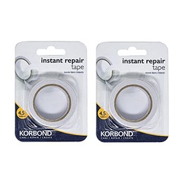Korbond Industries Korbond 9m Transparent Instant Tape – Bonds Fabric Instantly – Ideal for Emergency Repairs and Temporary Hemming – No Sewing Required, Synthetic Material, 4x8.5x12 cm