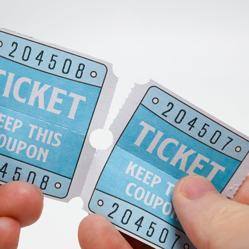 DGBDPACK 250 Raffle Tickets, 50/50 Double Roll Tickets for Raffles,