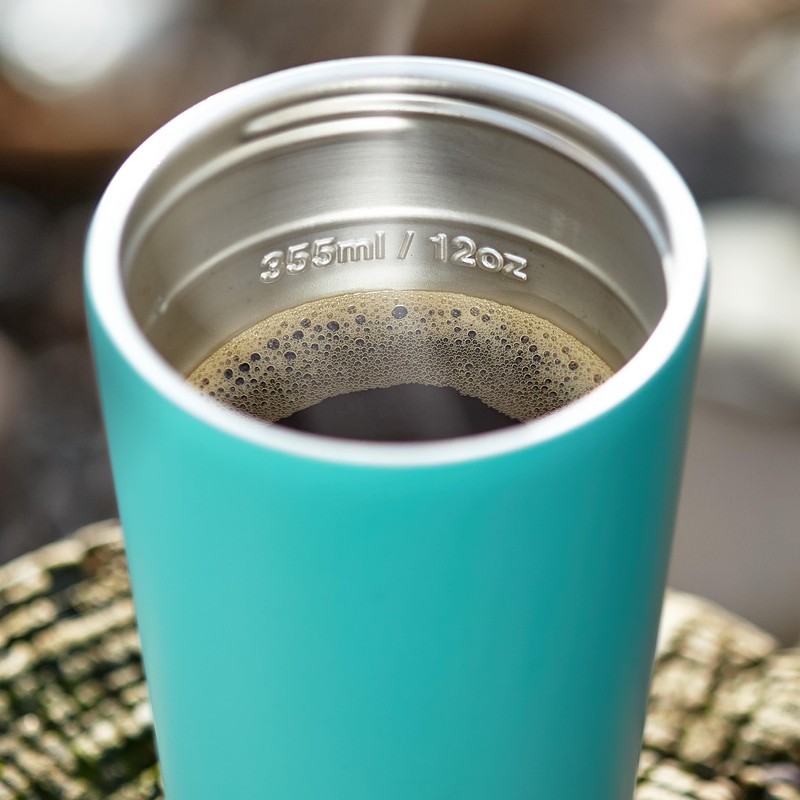 Smidge Travel Cup - 355ml, Aqua, Stainless Steel, Leakproof, Insulated,