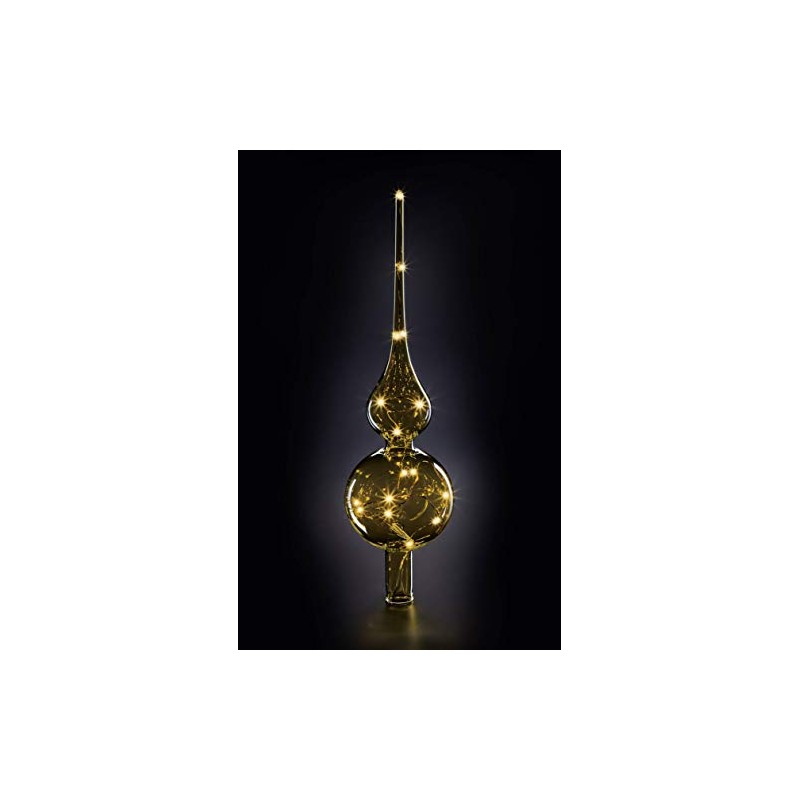 KRINNER Lumix 76031 Tree Topper, Cordless Mouth-Blown Power LED Christmas